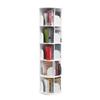 5 Tier 360° Rotating Stackable Bookshelf Organizer, Revolving Bookcase with 20 Compartments Storage Display Rack for Office/Home