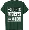 Lights Camera Action Movie Director Filmmaker for Filmmaking T-Shirt