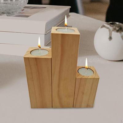 Wooden Candle Holders Candlestick Modern Durable Base Retro Practical for Farmhouse Wedding