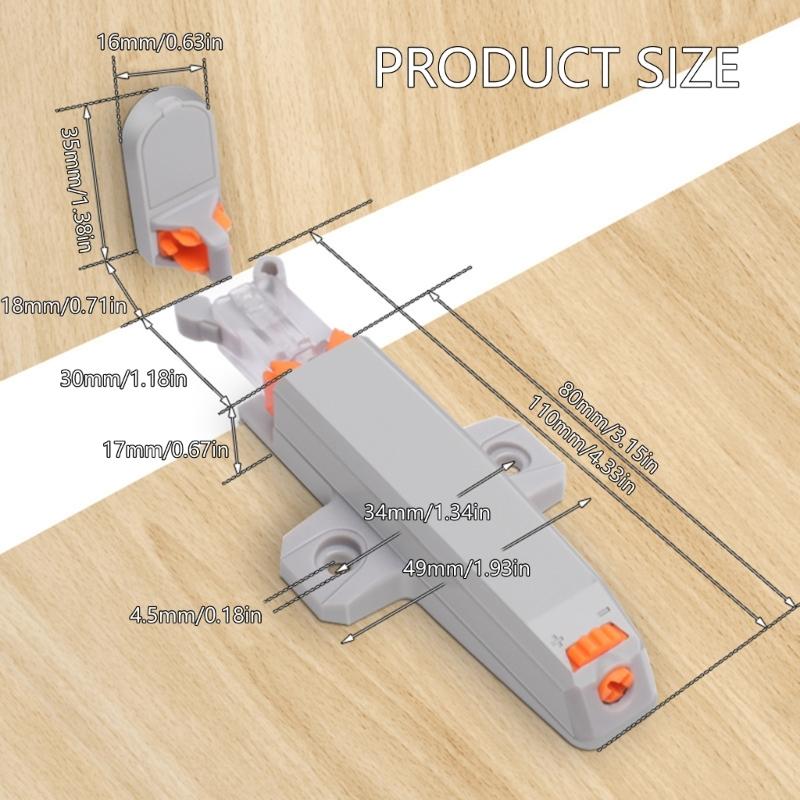 Magnetic Push to Open Cabinet Latches 4Pieces Strong Push Out Designs for Kitchen Supplies and Closet Daily Use