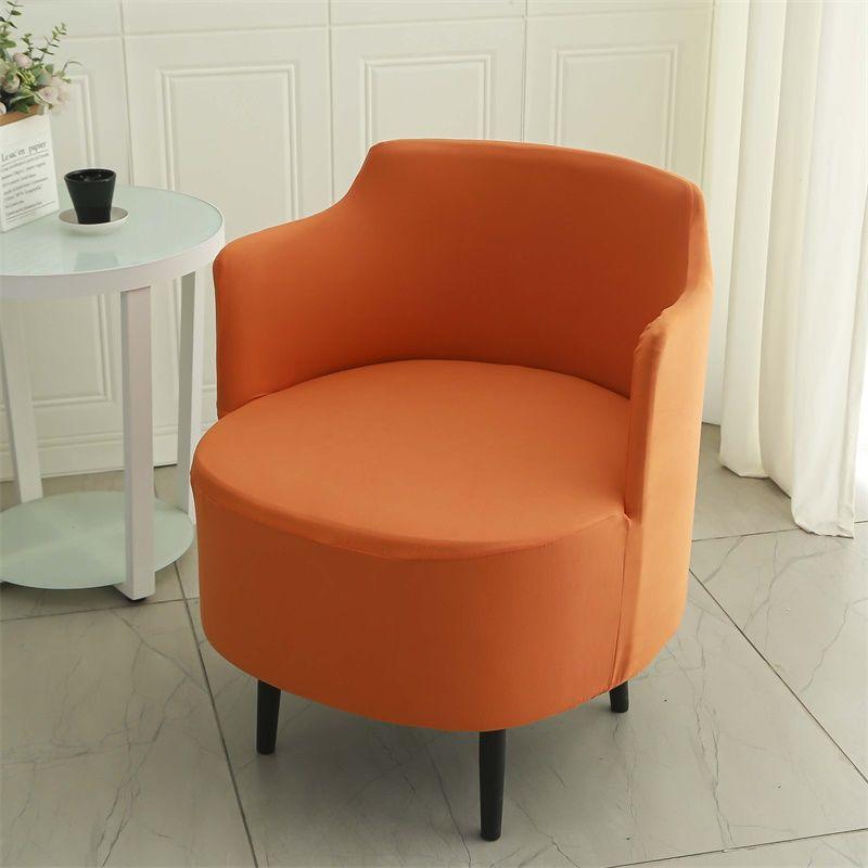 

Круглогодичный нейтральный эластичный чехол-мешок для кресла, чехол для одинарного дивана, для балкона, гостиной, полностью закрывающий ткань, полный чехол, нескользящий чехол для кресла Orange Western-style chair cover