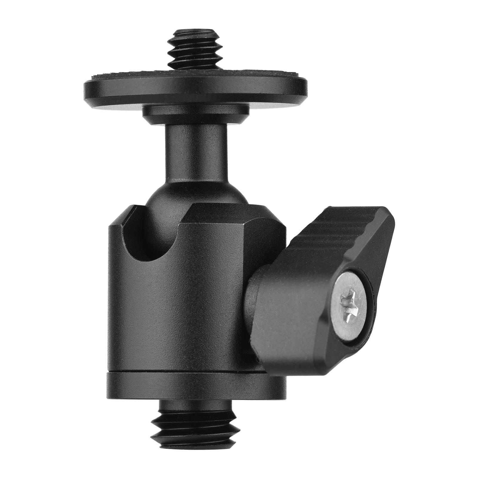 

Andoer Mini Ballhead Adapter Camera Tripod Ball Head Mount Alumnum Alloy 14 Inch Screw Connector Bottom Screw