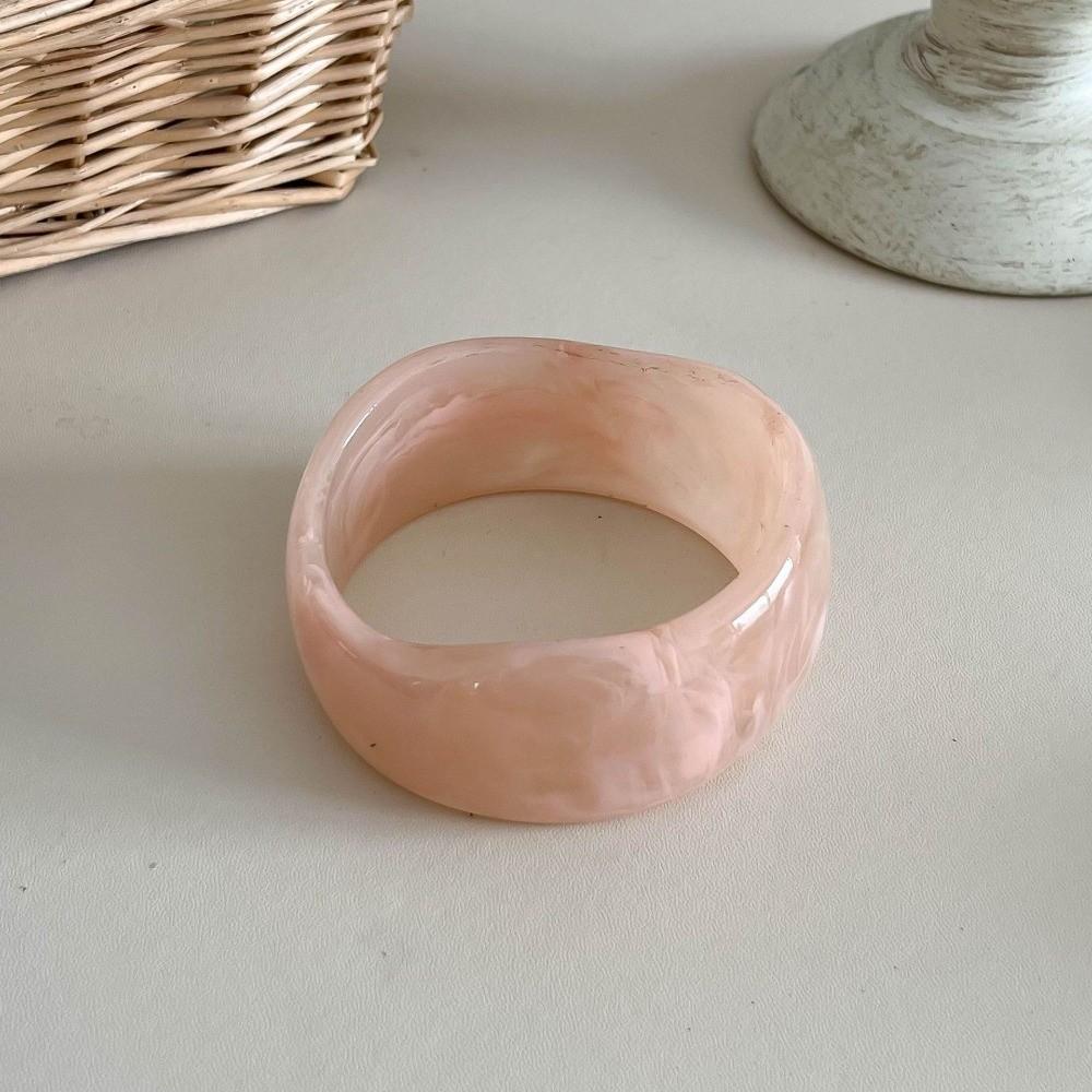 Smudged Wide Chunky Bangle Marbling Cuff Bracelet Vintage Irregular Resin Bracelet Gifts