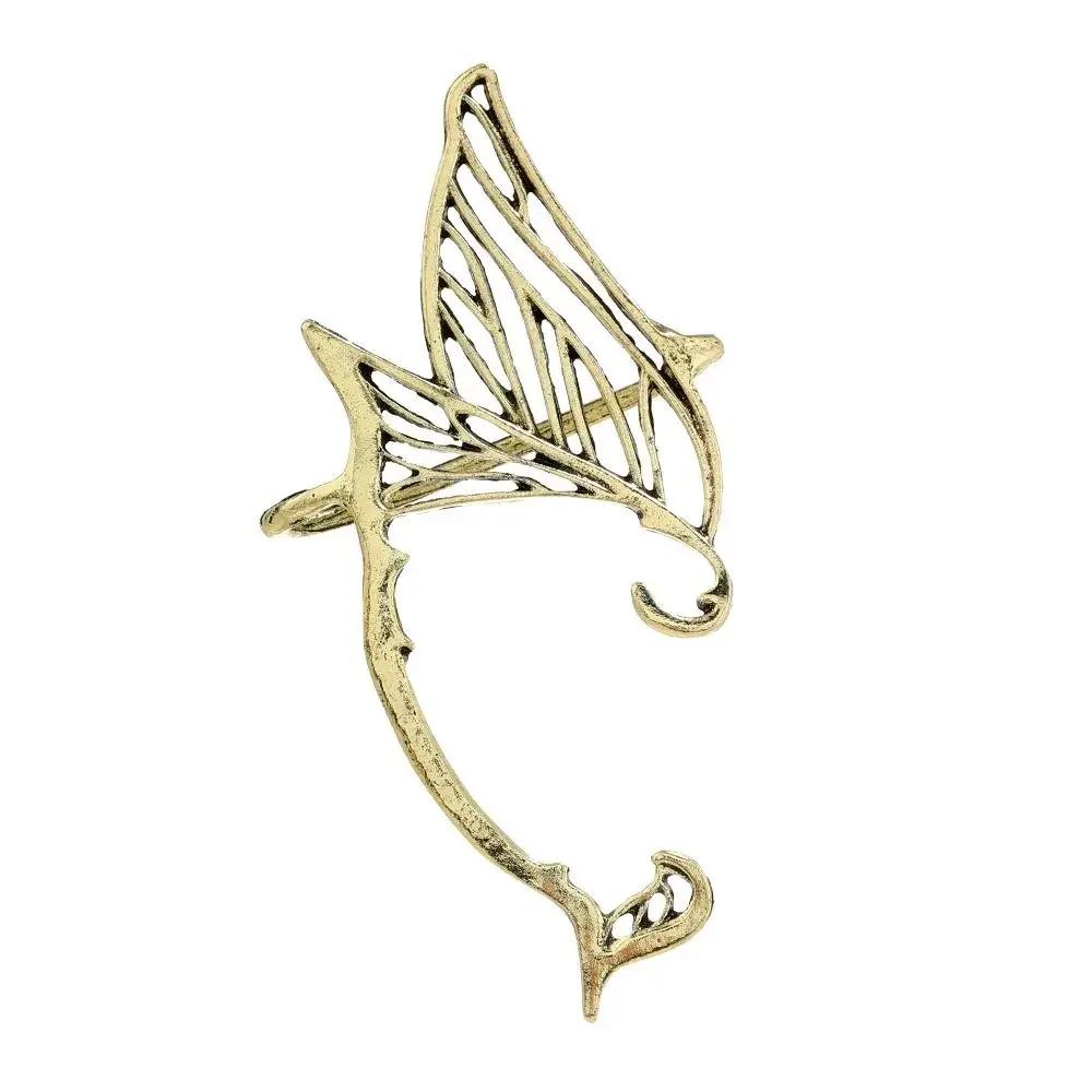 Pince d'oreille Elfe Couleur Or Antique Rétro Alliage Style Coréen Boucles d'oreilles Unilatérales Crochet d'oreille Accessoires de Bijoux Manchette d'oreille Cadeau pour Filles