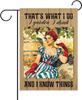 Funny Gardening Woman Garden Ag, That's What I Do I Garden I Drink And I Know Things Small Bar Pub Outdoor Yard Decora