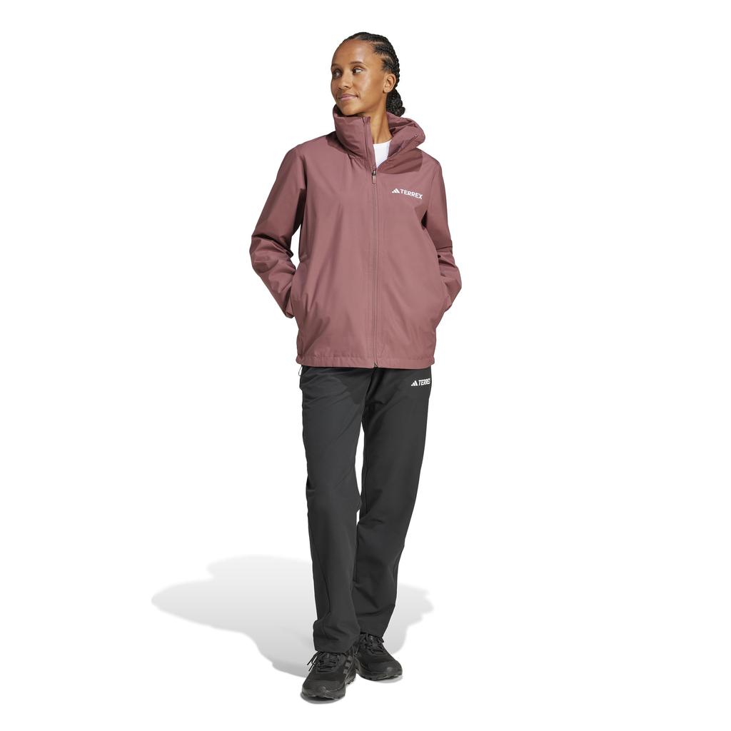 Adidas Hardshell Multi Essentials 2L Rain Jacket JXW86 In Quiet Crimson Women's (JM8703)