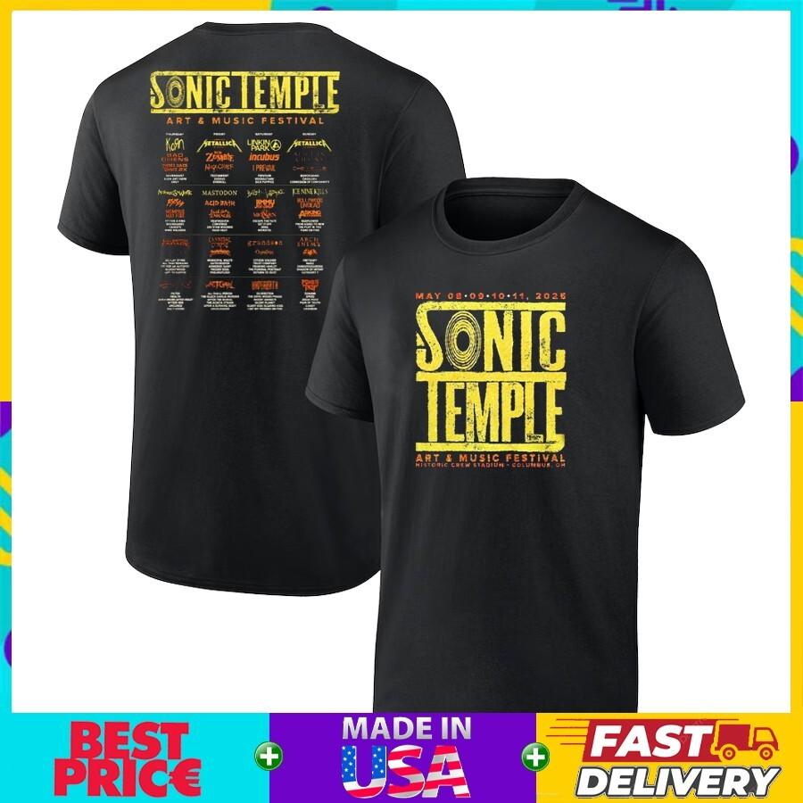 HOT! Sonic Temple Art And Music Festival 2026 T-shirt For Fans XXL
