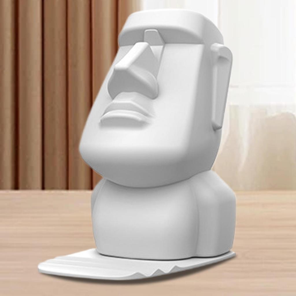 Creative Moai Statue Phone Holder Ornament Glasses Stand Holder Easter Island Sunglasses Display Gift for Home Decoration