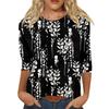 3/4-Ärmel-Shirts für Damen, süße Oberteile, grafische T-Shirts, Blusen, lässig, Übergröße, Basic-Oberteile, Pullover