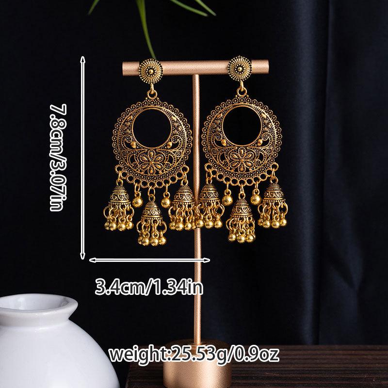 Retro Ethnic Bell Earrings: Unique Cross-border Design for Women