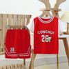 Children's Basketball Jersey Set Boys Girls Dry Fit Mesh Summer Sports Wear Short Sleeve Kids Clothing Athletic Outfit
