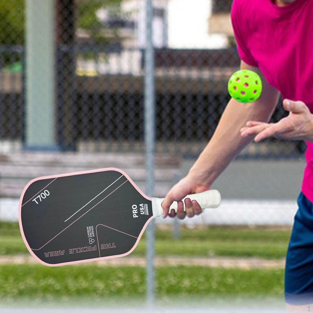 Carbon Fiber Pickleball Paddle Racket for Power Practice Rotation Green