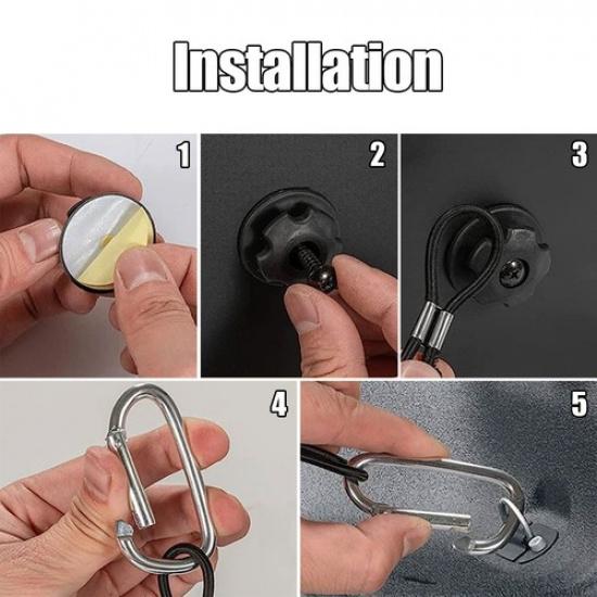 Car Three-pockets Cargo Net Trunk Bed Organizer Mesh Storage Bag Accessories