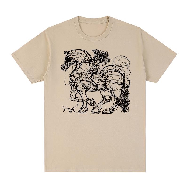 Don Quixote Vintage Tshirt Knight Picasso Art Painting Cotton Men T shirt New Tee Tshirt Womens Tops