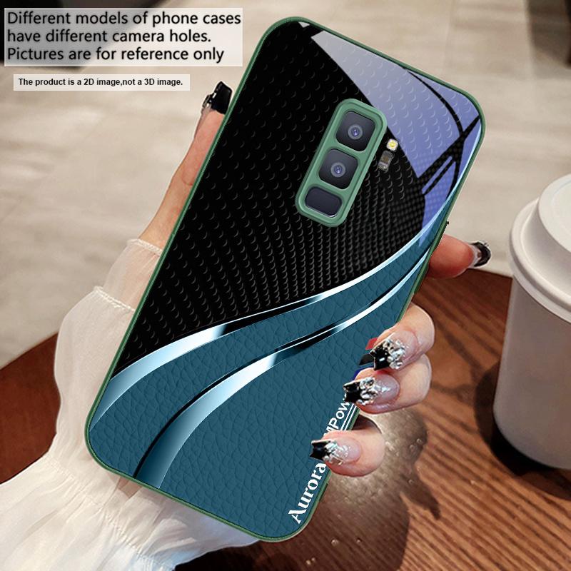 

High end leather texture For Samsung S25 S25 Edge S25Ultra S8 9 S10 20 U ltra S21 Pro 22 Plus S23 FE S24 Ultra Glass Phone Case Galaxy S23+
