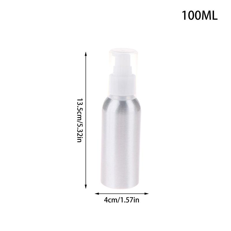 30-150-500Ml Aluminum Liquid Bottle Portable Lotion Dispenser Empty Container Refillable With Full Cover Cap For Cosmetics