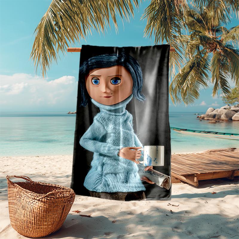 Coraline beach towel Outdoor camping Beach towel for vacation swim Outdoor pool Absorbent bath towel