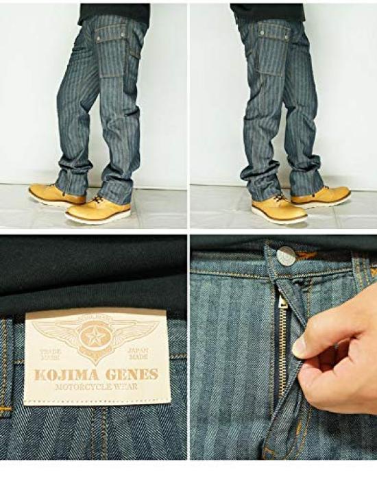 Kojima Jeans 13oz Denim Cargo Made In Pants, Japan, Men's, RNB-1127H-Herringbone-40