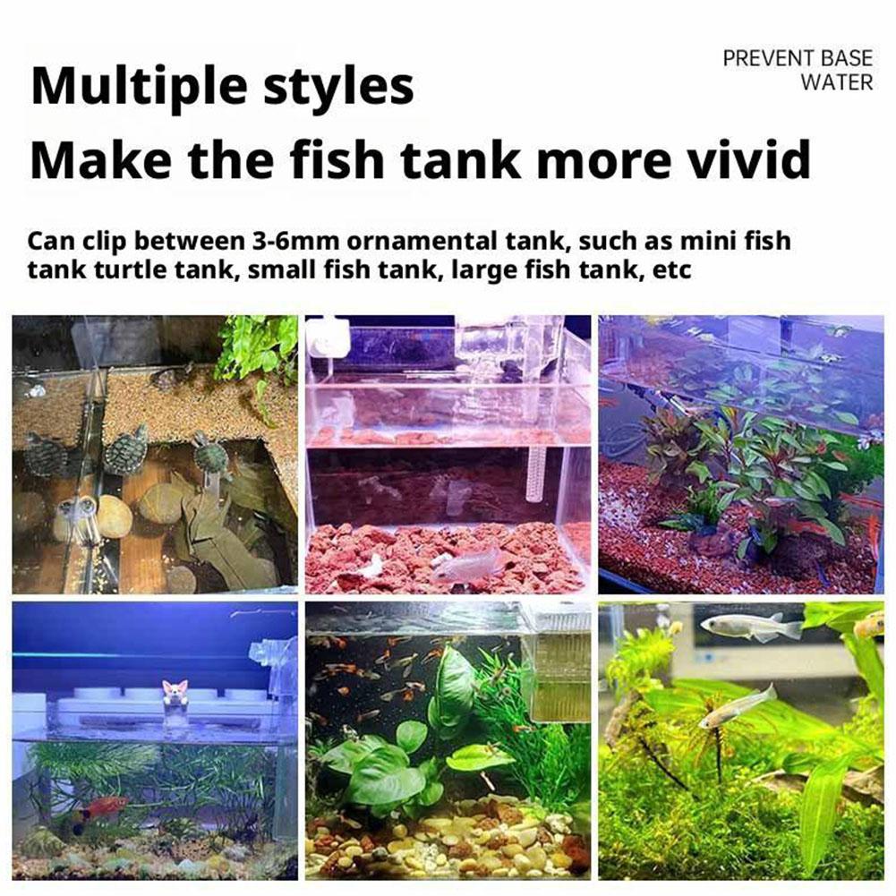5W/7W Small Fish Tank Clip Lamp LED Aquarium Light Dimmable 360 ° Adjustable USB Plug Waterproof Landscaping Accessories