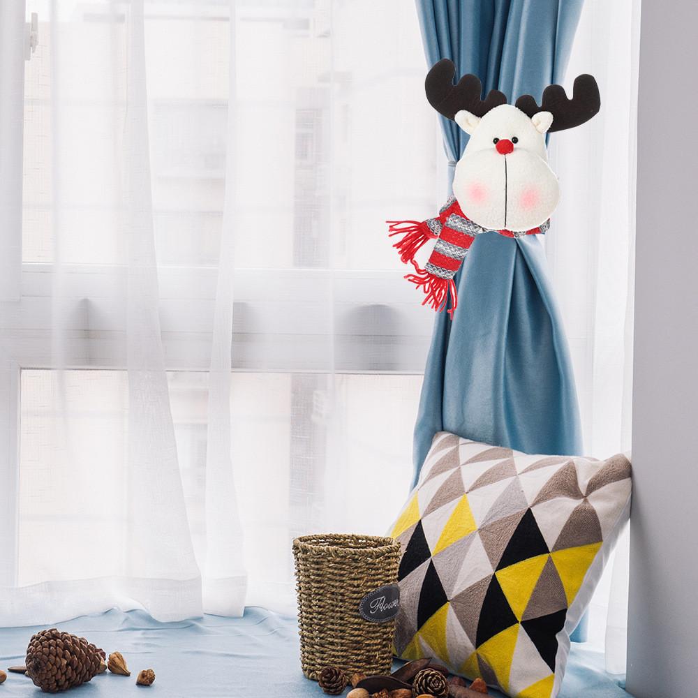 Festliche Weihnachts-Raffhalter mit entzückenden Weihnachtsmann-, Schneemann- und Rentier-Motiven