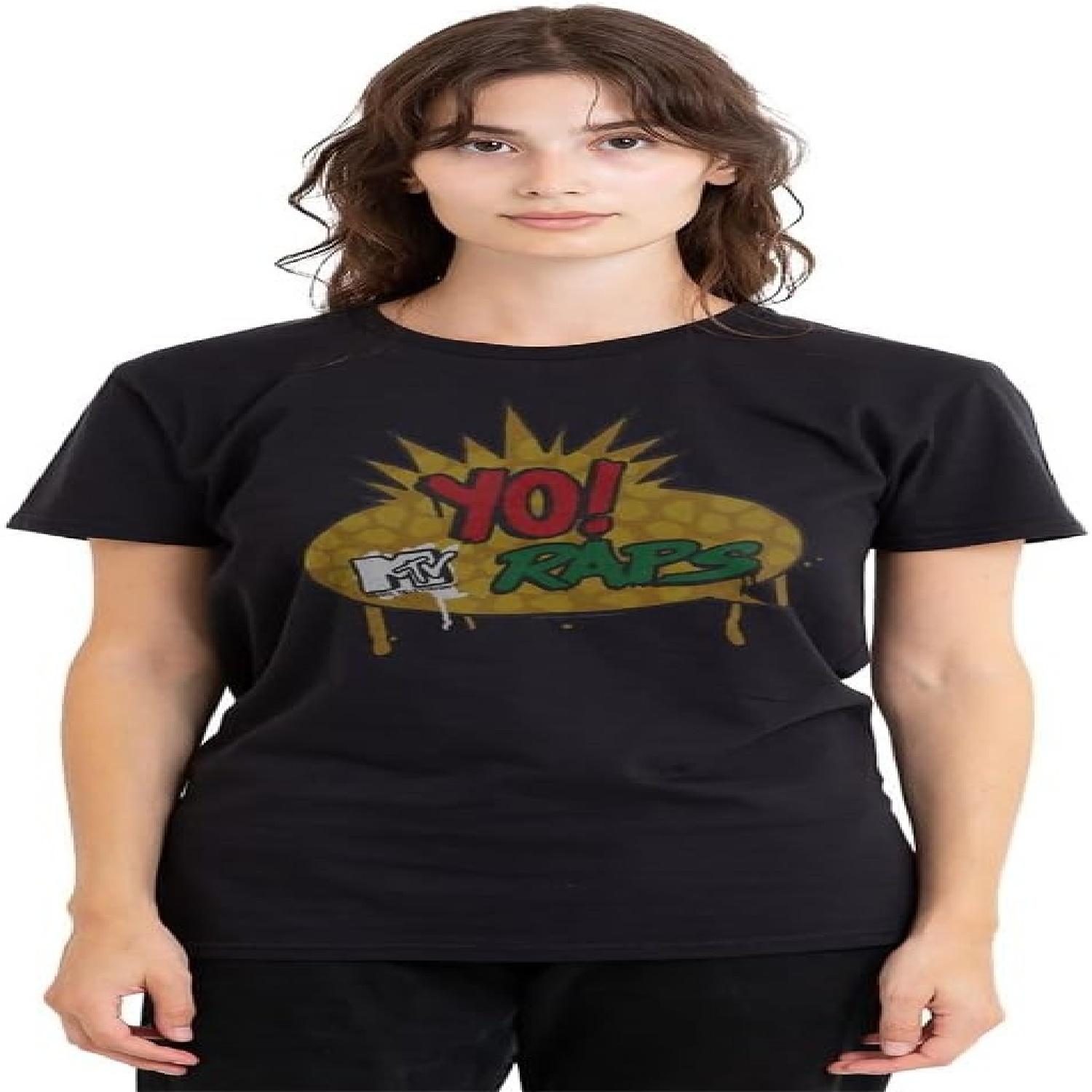 Yo MTV Raps Women s MTV Logo Ladies T Shirt S