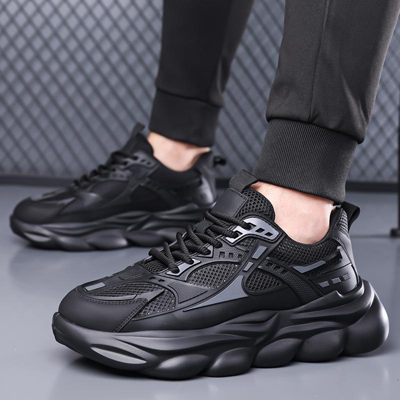 Spring Shoes for Men Casual Sport Shoes Height Increasing Platform Shoes Youth Fashion Chunky Sneaker