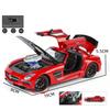 1/24 Benz SLS AMG Transparent Engine Hood Alloy Car Diecasts & Toy Vehicles Car Model Miniature Scale Model Car for Children