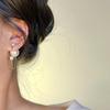 Silver Needle French Retro Pearl Pendant Stud Earrings - Elegant, Simple, and Luxurious for Women