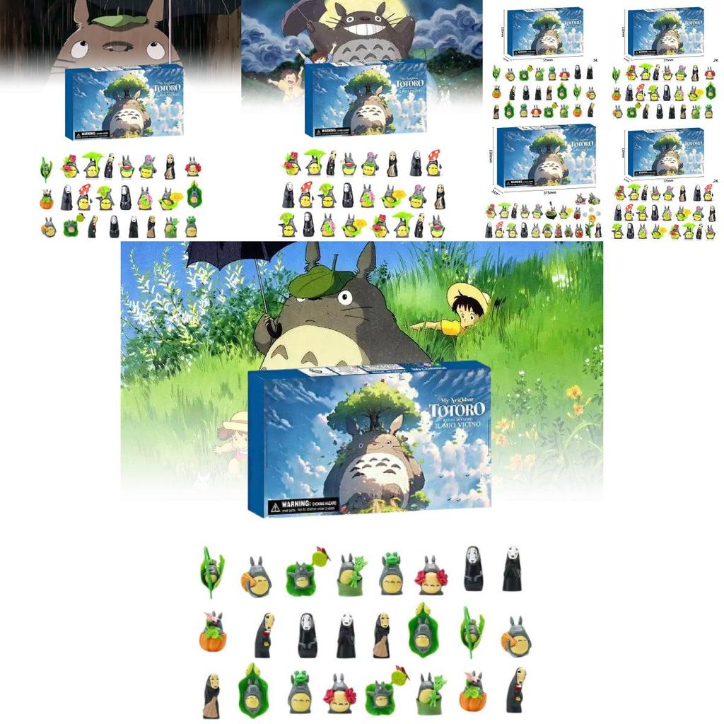 Enchanting Totoro Figurine Collection Featuring 24 Blind Box Sets With Unique Designs