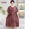 Yuzhaolin Women's V-Neck Short Sleeve Summer Midi Dress