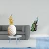 Pineapple Peacock Decorative Sculpture Artificial Figurine Ornament for Bedroom Office Living Room