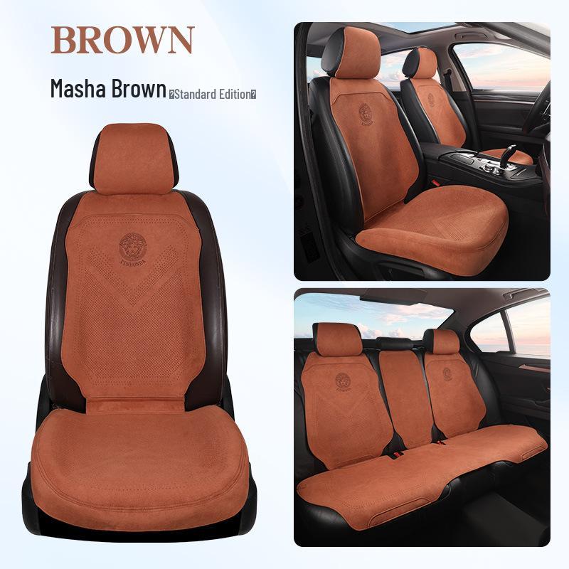 Universal Four-Season Breathable Suede Seat Cushion for New Energy Vehicles