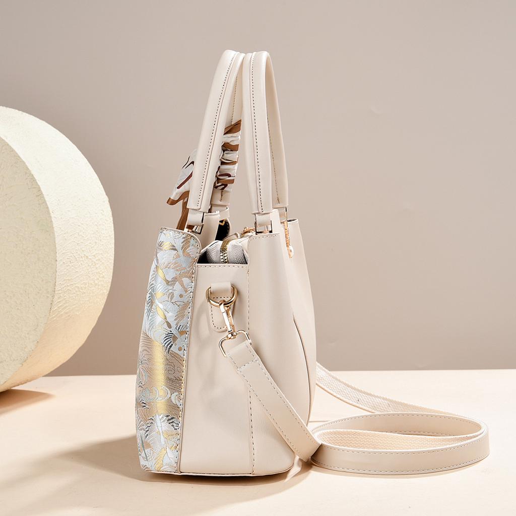 Elegant Chinese Embroidery Tote Top Handle Shoulder Crossbody Bag, Luxury Stylish Purse Perfect Mother’s Day Gift For Mother