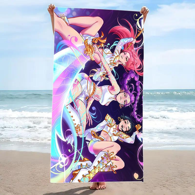 HUNTRIX Print Beach Towel, Large Soft Quick Dry Towel for Beach Camping Swimming