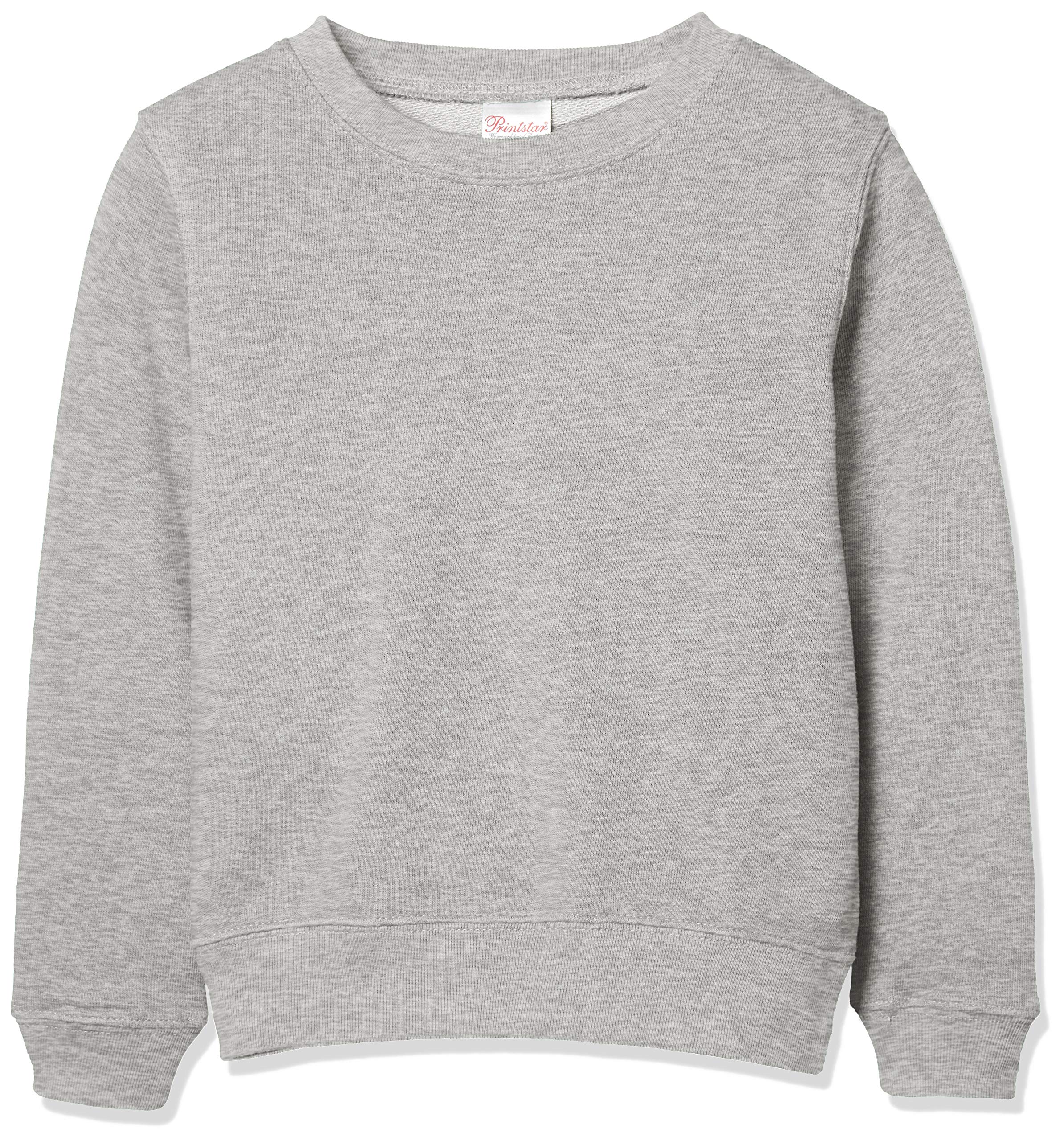 

Printstar Fleece Crew Neck Lightweight Sweatshirt Heather Size 140cm to Japanese size Kids 8.4 oz. (00219-MLC), Gray, (equivalent 140)