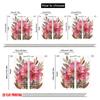 2pcs 2D Flat Printing Window Curtains Matthew 6 30 Flowers Beauty Splendor Polyester Without Electricity Party Decorations