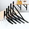 2Pcs Tripod Bracket Shelf Floating Shelf Heavy Duty Black/White Steel For Decorative Wall Mount Joint Angle Without Screws
