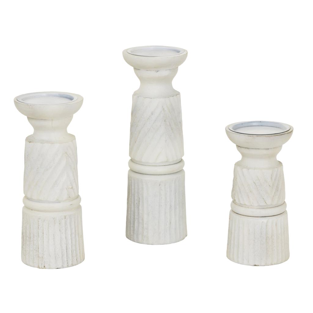Hill Interiors Carved Candle Holder