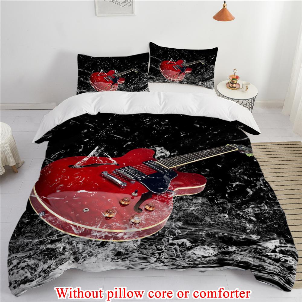 Kytara Shein Tk Pro 3D Digitální Tisk Třídílný Povlak na Peřinu