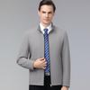 Men's Double-Sided Stand-Collar Jacket - Spring & Autumn Business Casual Coat for Middle-Aged Dads