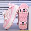 Boys Four -wheel Sports Boots Wheel Skate Shoes Sports Shoes Shoes with Wheels for Girls