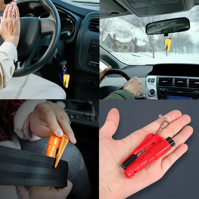1pc Mini Safety Hammer Keychain Escape Car Life-saving Escape Hammer Window Broken Emergency Glass Breaker