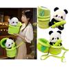 Niedlicher Panda Plüschtier Rucksack mit Bambusrohr Ideal für Mädchen, Weich und kuschelig, 30cm Höhe