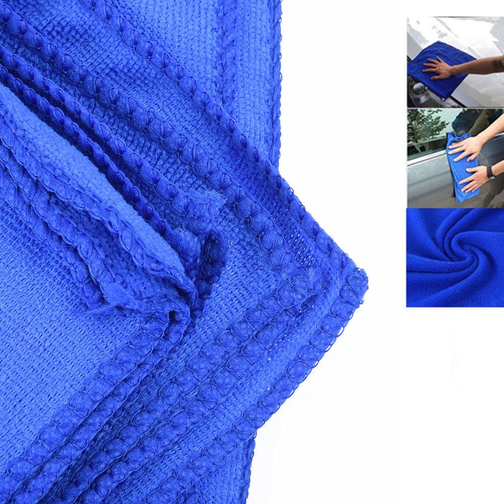 10 Adet Havlu 10 Adet Yüz/Bulaşık Bezi Mavi Çizmez Yumuşak Parlatma Ev Detaylandırma Aracı 30*30cm Emici Oto Bakım