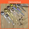 Elegant Silver And Colorful 304 Stainless Steel Long Handle Measuring Spoon Set