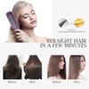 Ionic Hair Straightening Brush,2-in-1 Ionic Straightening Brush with Anti-Scald Function,LED Indicator,Portable Straightening Comb for Home,Travel