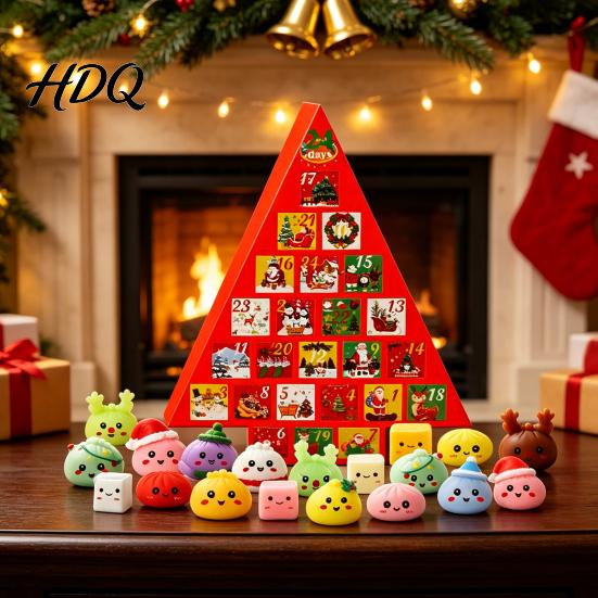Gift Idea for Christmas Birthdays Advent Calendar 24 Day Countdown Box with Mystery Figures Calendar Holiday Decoration Festive Decor Kids Room And