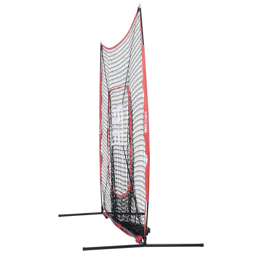 7x7 Ft Baseball Softball Practice Net, Portable Baseball Training Net for Hitting Batting Catching Pitching, Backstop Baseball Equipment with Bow