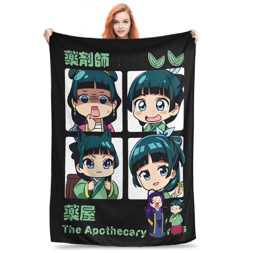 Kusuriya No Hitorigoto Anime Fleece Throw Blanket The Apothecary Diaries Blanket for Bed Bedroom Ultra-Soft Bedroom Quilt,