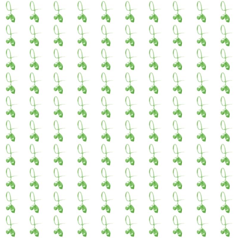 Blattform Grüne Nylon-Kabelbinder für Gartenpflanzenstütze und Dekoration Wiederverwendbar Wetterfest für Innen- und Außeneinsatz